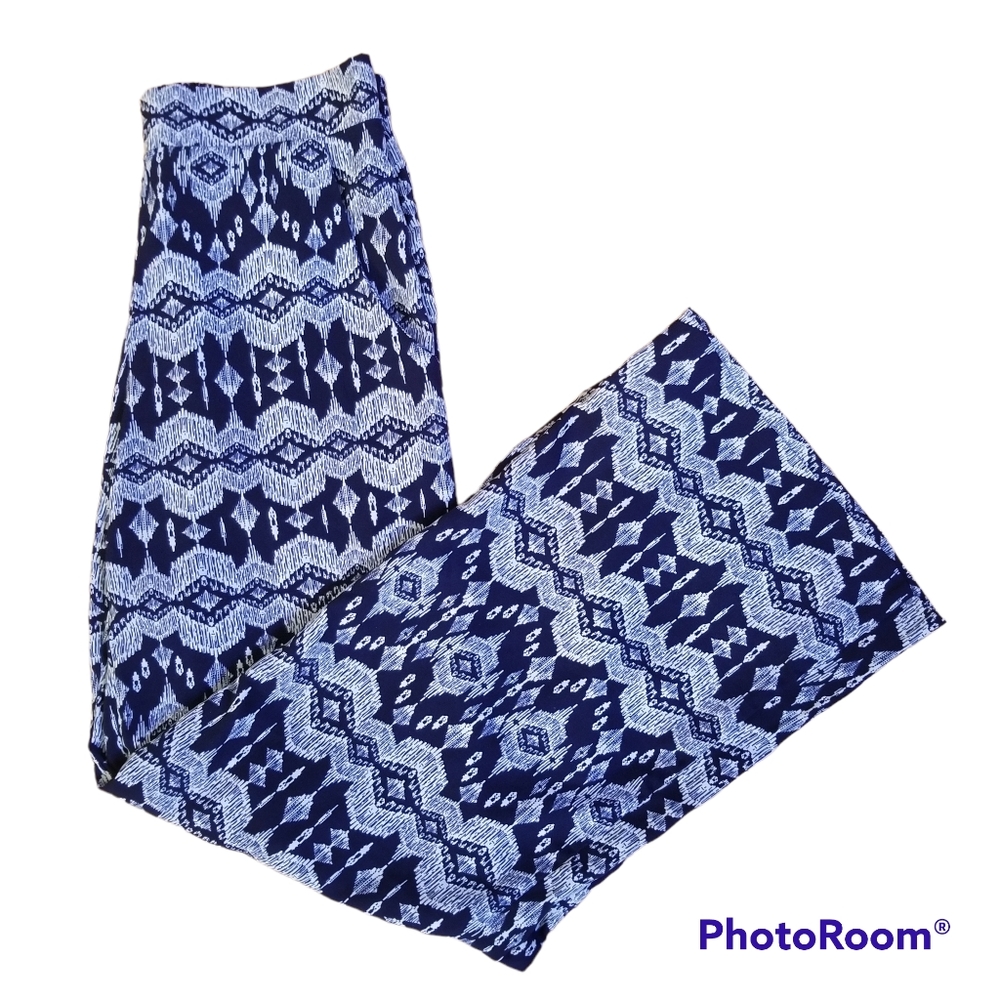 Women's By & By Blue Pattern Pants Size Small